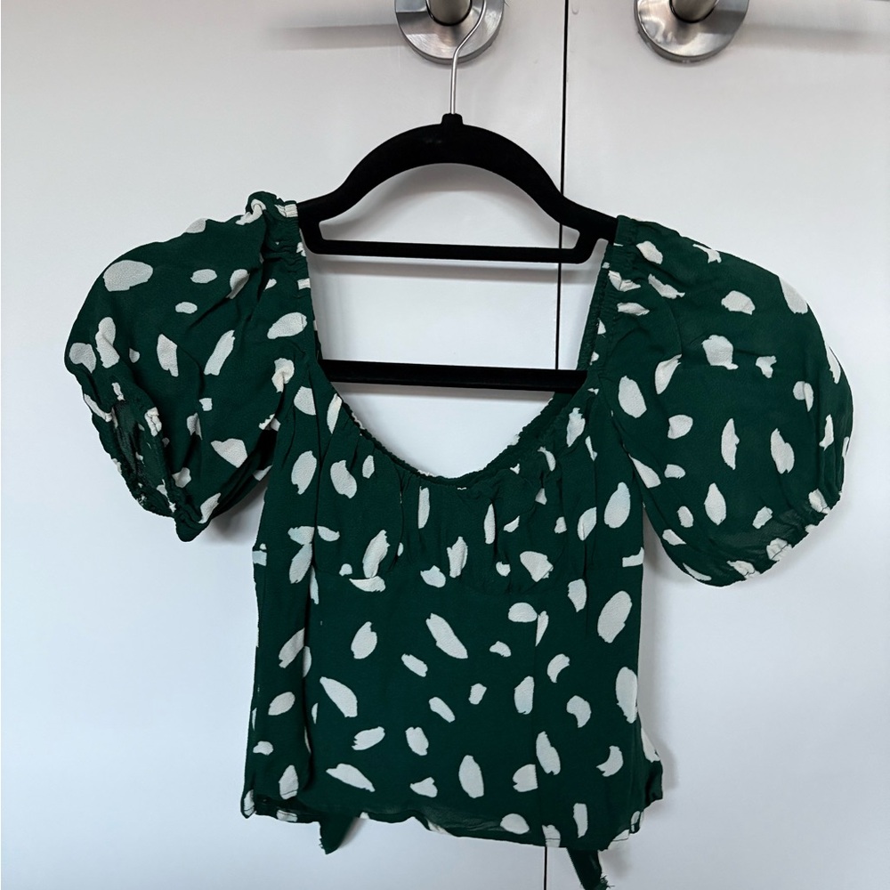 Reformation puff sleeve blouse